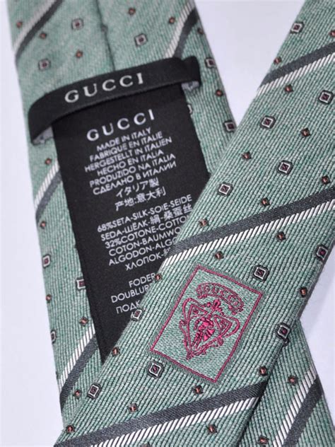 gucci tie green|Gucci necktie.